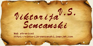 Viktorija Senćanski vizit kartica